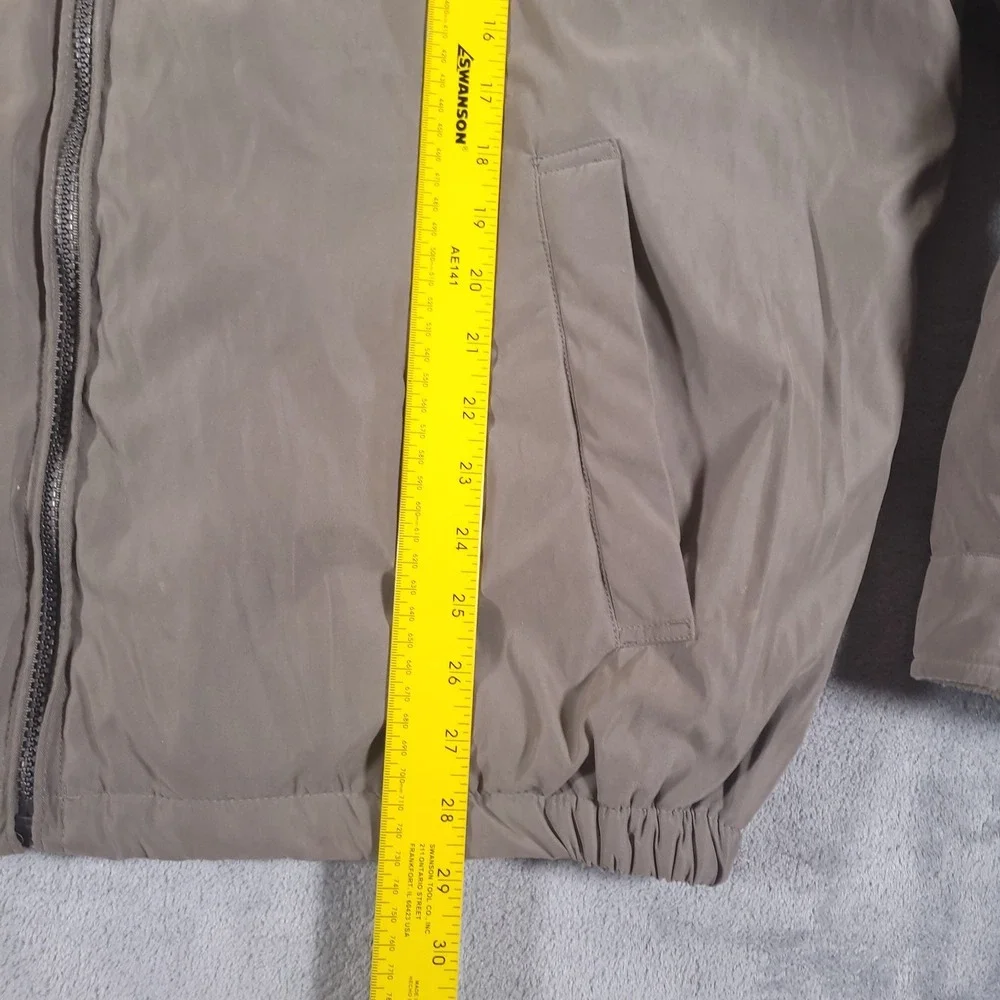 Bill Blass Black‎ Label Jacket Adult XL Brown Full Zip Bomber Fleece Pile Lined